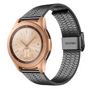 Strap-it Samsung Galaxy Watch 42mm roestvrij stalen band (zwart)
