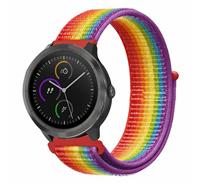Strap-it Garmin Vivoactive 4 nylon band - 45mm - regenboog