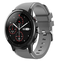 Strap-it Xiaomi Amazfit Stratos silicone band (grijs)