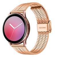 Strap-it Samsung Galaxy Watch Active roestvrij stalen band (rosé goud)