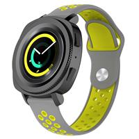 Strap-it Samsung Gear Sport sport band (grijs/geel)