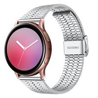 Strap-it Samsung Galaxy Watch Active roestvrij stalen band (zilver)