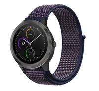 Strap-it Garmin Vivoactive 4 nylon band - 45mm - paars-blauw