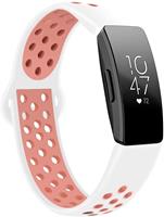 Strap-it Fitbit Inspire (HR) sport band (wit/roze)