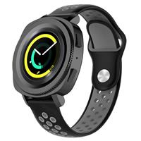 Strap-it Samsung Gear Sport sport band (zwart/grijs)
