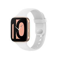 Strap-it Oppo Watch siliconen bandje (wit)