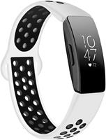 Strap-it Fitbit Inspire (HR) sport band (wit/zwart)