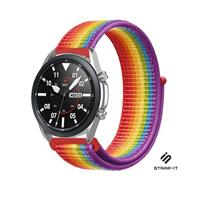 Strap-it Samsung Galaxy Watch 3 - 45mm nylon band (regenboog)