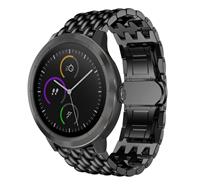 Strap-it Garmin Vivoactive 4 stalen draak band - 45mm - zwart