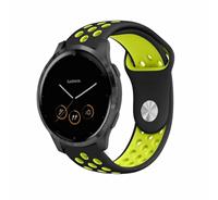 Strap-it Garmin Vivoactive 4s sport band - 40mm - zwart/geel