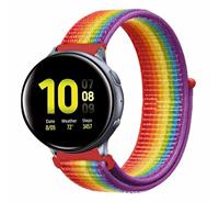 Strap-it Samsung Galaxy Watch Active nylon band (regenboog)