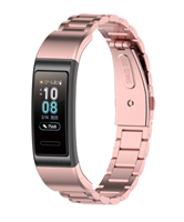 Strap-it Huawei band 3 / 4 Pro stalen band (rosé pink)