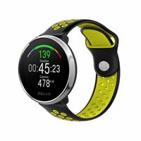 Strap-it Polar Unite sport band (zwart/geel)