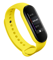 Strap-it Xiaomi Mi band 5 siliconen bandje (geel)
