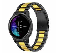 Strap-it Garmin Venu stalen band (zwart/goud)