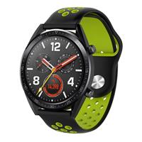Strap-it Huawei Watch GT sport band (zwart/geel)