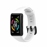 Strap-it Huawei Band 6 siliconen bandje (wit)