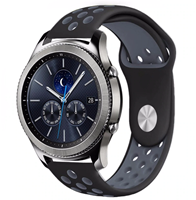 Strap-it Samsung Gear S3 sport band (zwart/grijs)