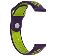 Strap-it Rubber horlogeband 20mm sport universeel (paars/groen)