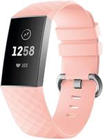 Strap-it Fitbit Charge 4 silicone band (lichtroze)