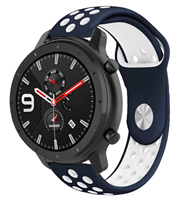 Strap-it Xiaomi Amazfit GTR sport band (blauw/wit)