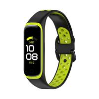 Strap-it Samsung Galaxy Fit 2 sport bandje (zwart/geel)