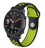 Strap-it Xiaomi Amazfit GTR sport band (zwart/geel)