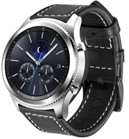 Strap-it Samsung Gear S3 leren bandje (zwart)