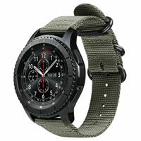 Strap-it Samsung Galaxy Watch 45mm / 46mm nylon gesp band (groen