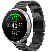 Strap-it Polar Unite stalen band (zwart)