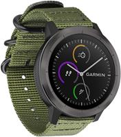 Strap-it Garmin Venu nylon gesp band (groen)