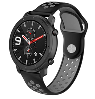 Strap-it Xiaomi Amazfit GTR sport band (zwart/grijs)