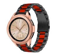 Strap-it Samsung Galaxy Watch stalen band 41mm / 42mm (zwart/rood)