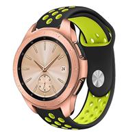 Strap-it Samsung Galaxy Watch sport band 41mm / 42mm (zwart/geel)