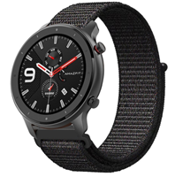 Strap-it Xiaomi Amazfit GTR nylon band (zwart)