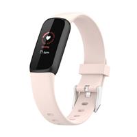 Strap-it Fitbit Luxe siliconen bandje (lichtroze)