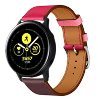 Samsung Galaxy Watch active leren bandje (knalroze/roodbruin)