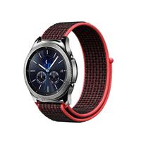 Strap-it Samsung Gear S3 nylon band (zwart/rood)