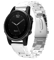 Strap-it Garmin Fenix 5s / 6s stalen band (zilver)