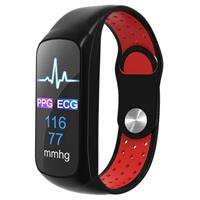 Strap-it Samsung Galaxy Fit sport bandje (zwart/rood)