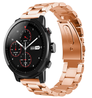 Strap-it Xiaomi Amazfit Stratos stalen band (rosé goud)