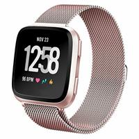 Strap-it Fitbit Versa Milanese band (rosé pink)