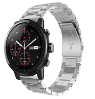 Strap-it Xiaomi Amazfit Stratos stalen band (zilver)