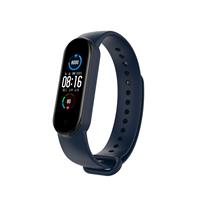 Strap-it Xiaomi Mi band 6 siliconen bandje (donkerblauw)