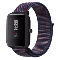 Strap-it Xiaomi Amazfit Bip nylon band (paars-blauw)