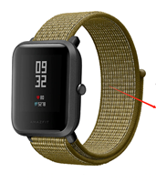 Strap-it Xiaomi Amazfit Bip nylon band (olijf)