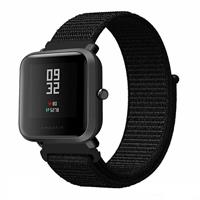 Strap-it Xiaomi Amazfit Bip nylon band (zwart)