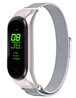 Strap-it Xiaomi Mi band 6 Milanese band (zilver)