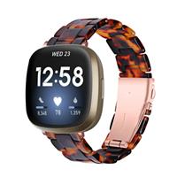 Strap-it Fitbit Sense resin band (lava)