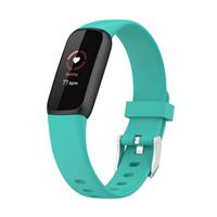 Strap-it Fitbit Luxe siliconen bandje (aqua)